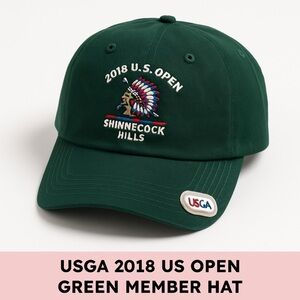 USGA 2018 U.S. Open Shinnecock Hills Golf Hat Member Forest Green Adjustable